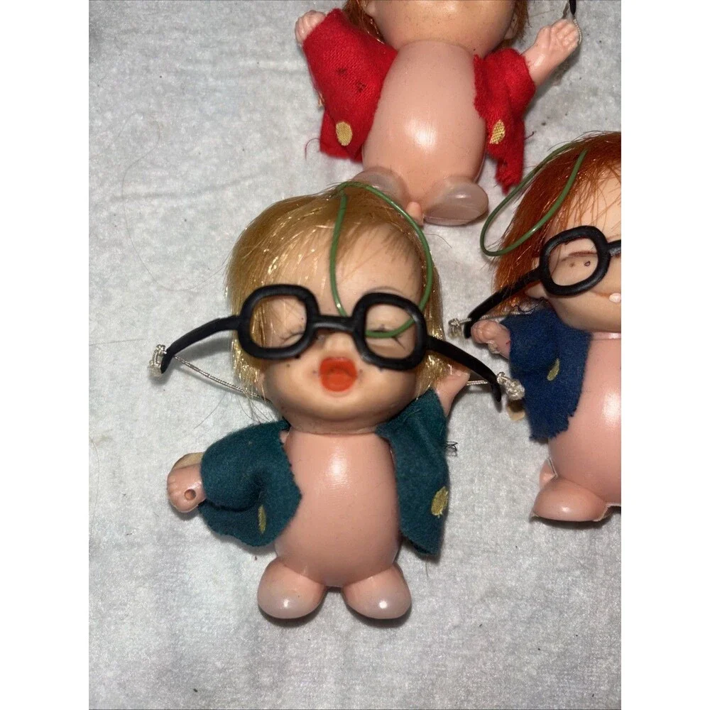 Lot of 3 Vintage 1960’s Moody Cuties Rubber Dolls Happy Smiling SillyCrying Baby